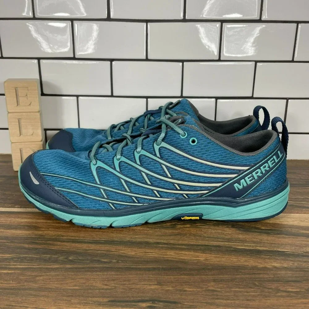 Merrell Womens Bare Access Arc 3 Saxony Blue Vibram Trail Running Shoe Size 10.5